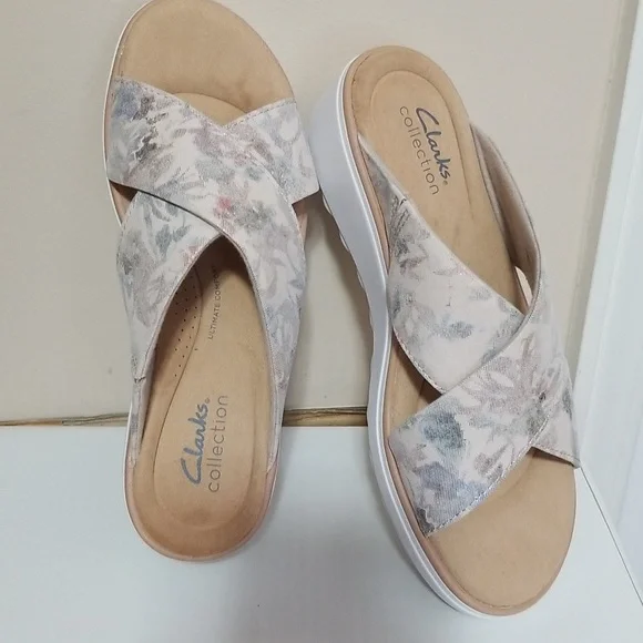 Clark Jillian Gem Slide Sandals sz 6.5 - Picture 2 of 5